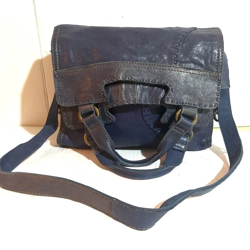 Lucky brand Elegant Blue Leather Women's crossbody Bag